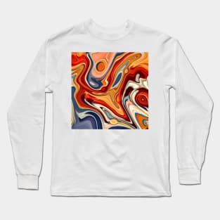 Marble Abstract Art Long Sleeve T-Shirt